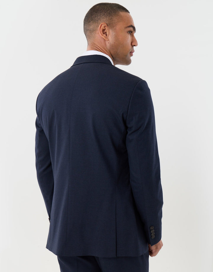 Tailored Fit Single Breasted Blazer in Navy