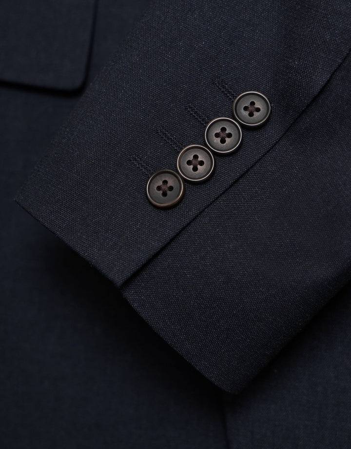 Tailored Fit Single Breasted Blazer in Navy