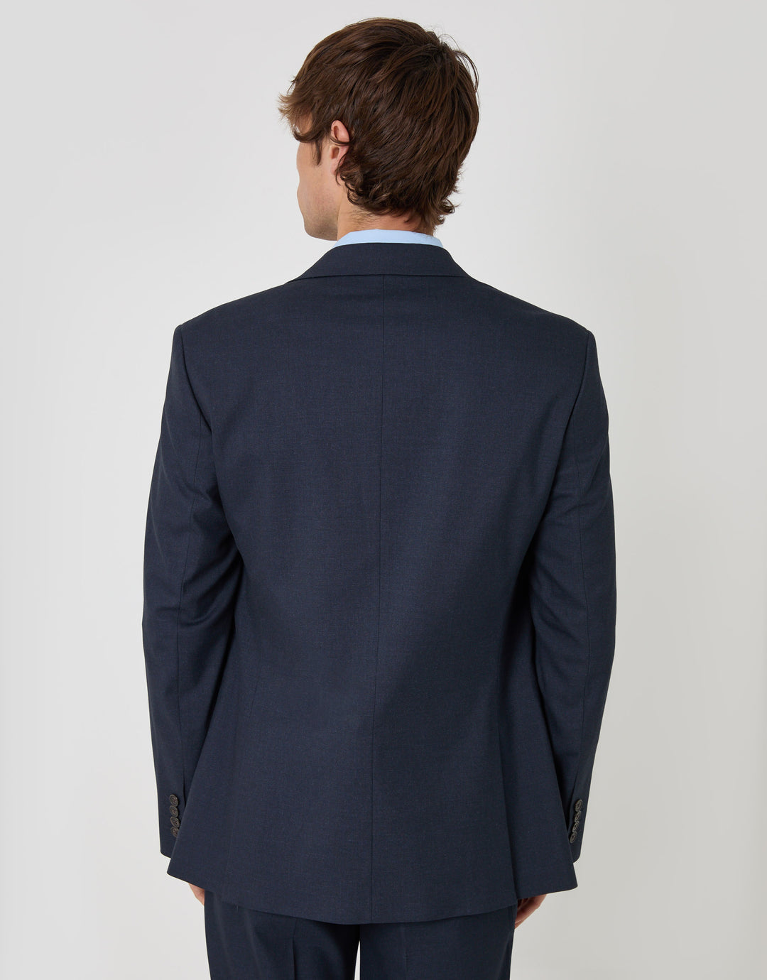 Threadbare Regular Fit Single Breasted Blazer in Navy - back view