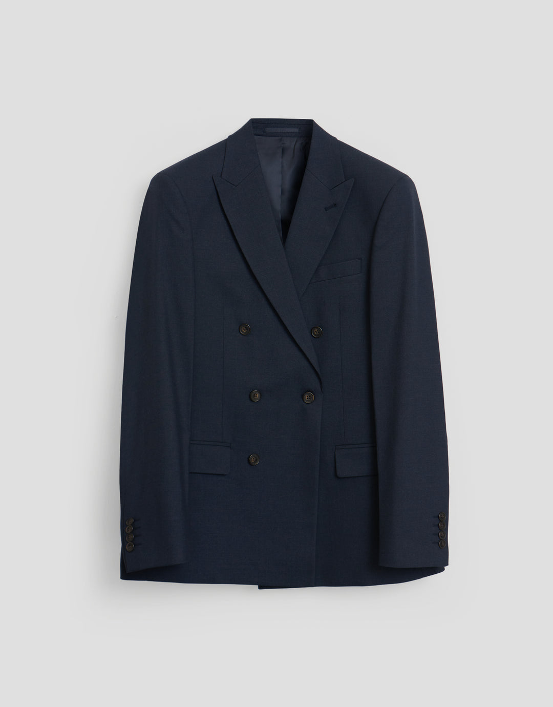 Threadbare Regular Fit Double Breasted Blazer in Navy - flat lay