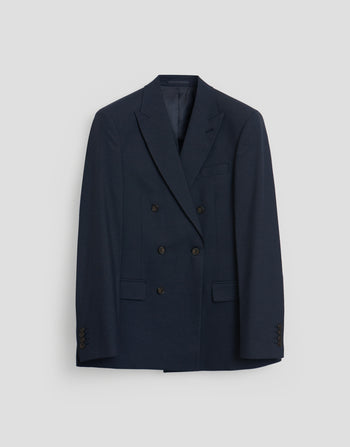 Threadbare Regular Fit Double Breasted Blazer in Navy - flat lay