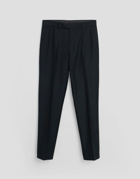 Threadbare Slim Fit Suit Trousers in Black - flat lay