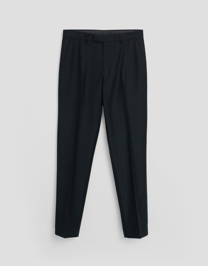 Threadbare Slim Fit Suit Trousers in Black - flat lay