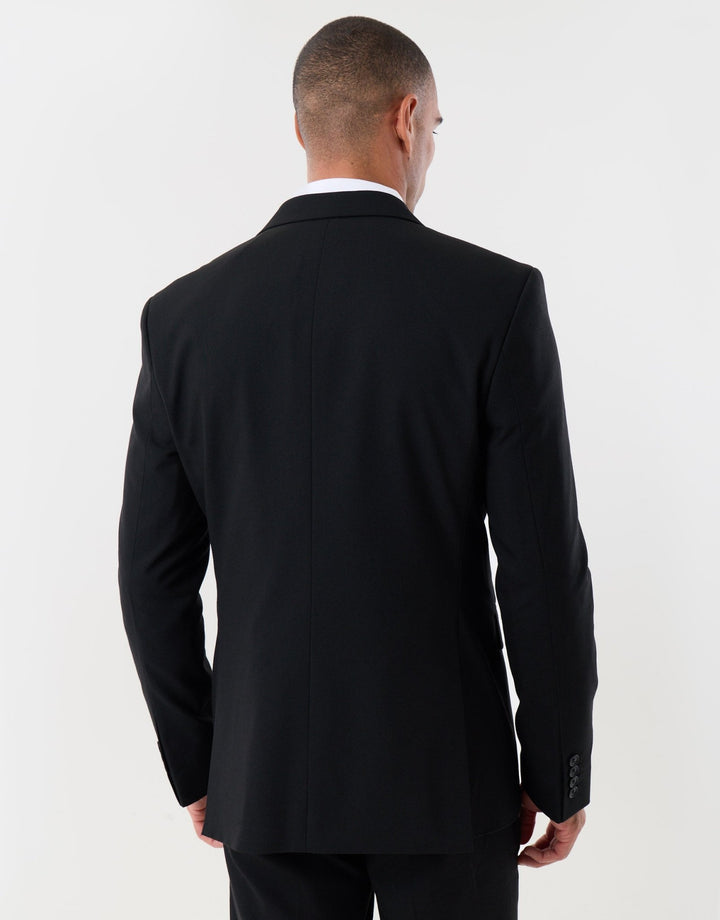 Tailored Fit Single Breasted Blazer in Black