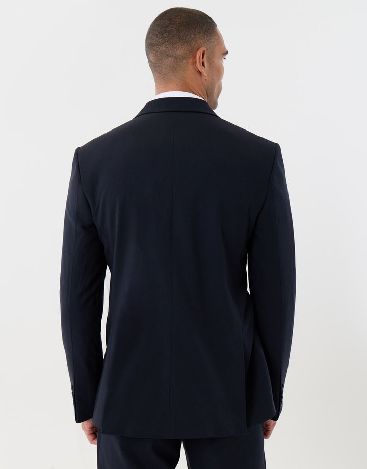 Tailored Fit Single Breasted Blazer in Navy