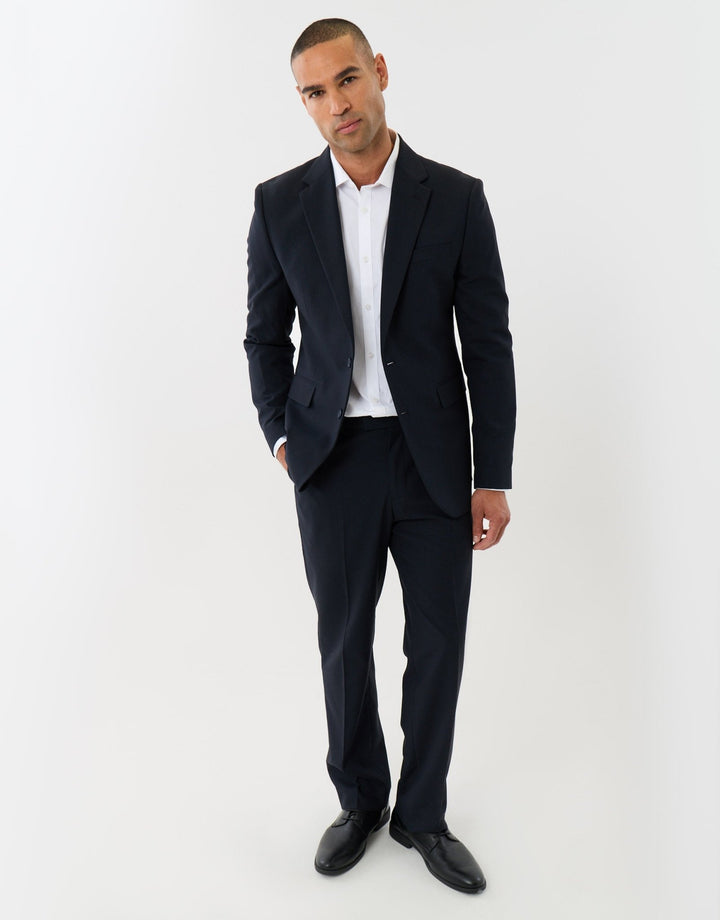 Tailored Fit Single Breasted Blazer in Navy