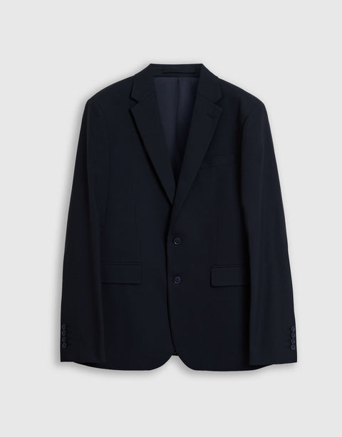 Threadbare Tailored Fit Single Breasted Blazer in Navy - flat lay 