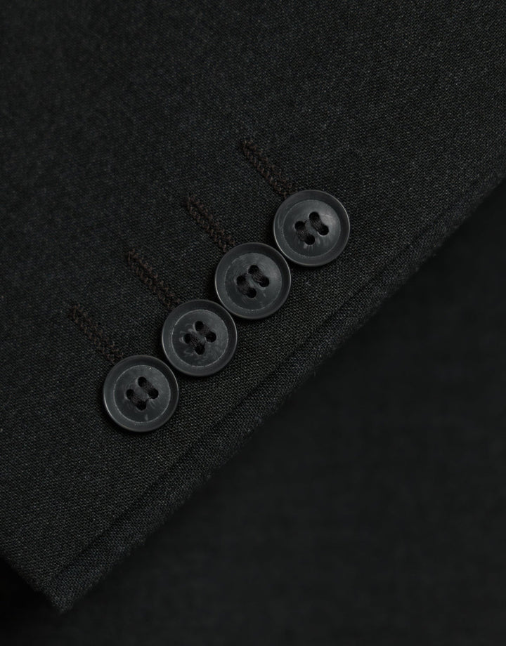 Tailored Fit Single Breasted Blazer in Charcoal