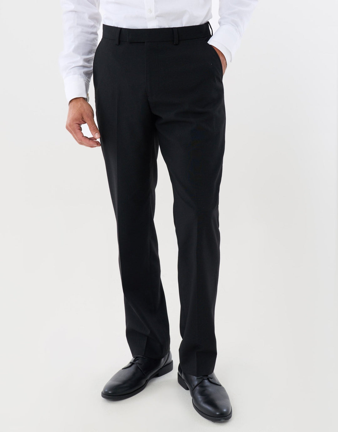 Tailored Fit Suit Trousers in Black
