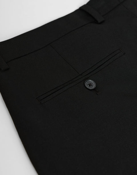 Threadbare Tailored Fit Suit Trousers in Black - tag view
