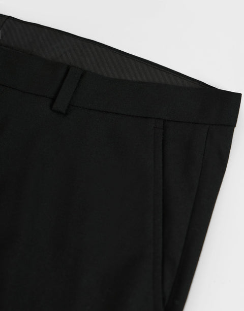 Threadbare Tailored Fit Suit Trousers in Black - close up