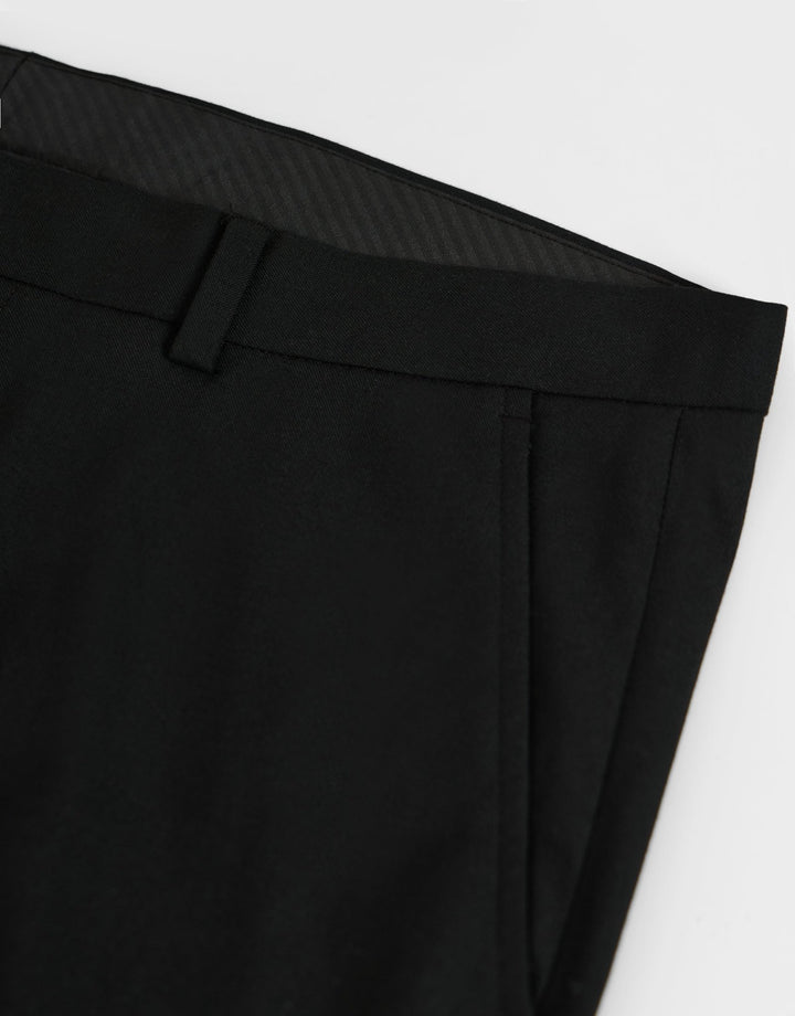 Tailored Fit Suit Trousers in Black