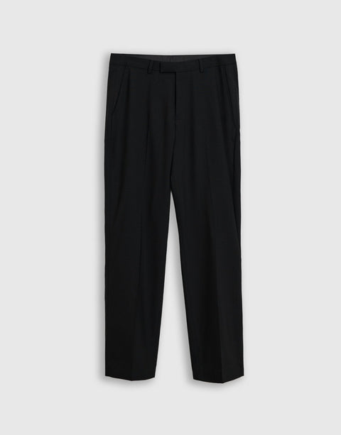 Threadbare Tailored Fit Suit Trousers in Black - flat lay