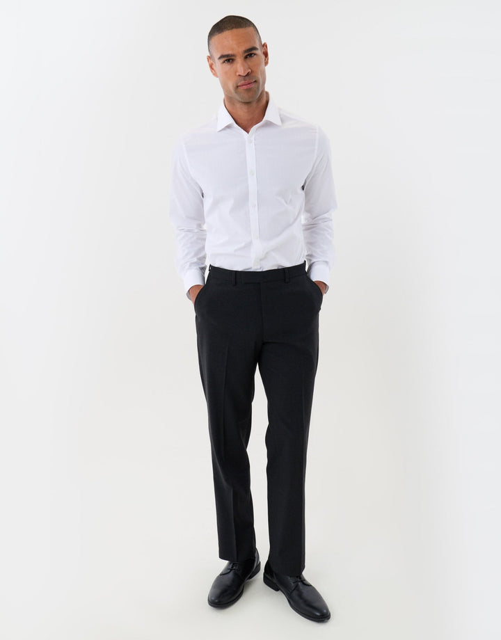 Tailored Fit Suit Trousers in Charcoal