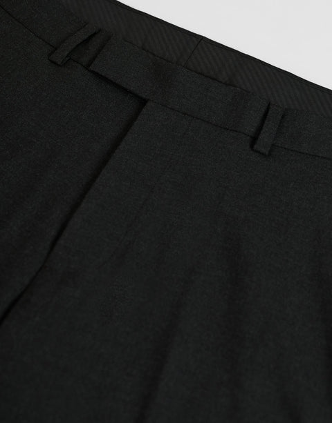 Threadbare Tailored Fit Suit Trousers in Charcoal - tag close up