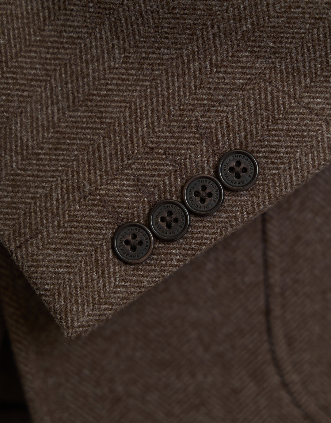 Tailored Fit Faux Wool Blazer in Brown