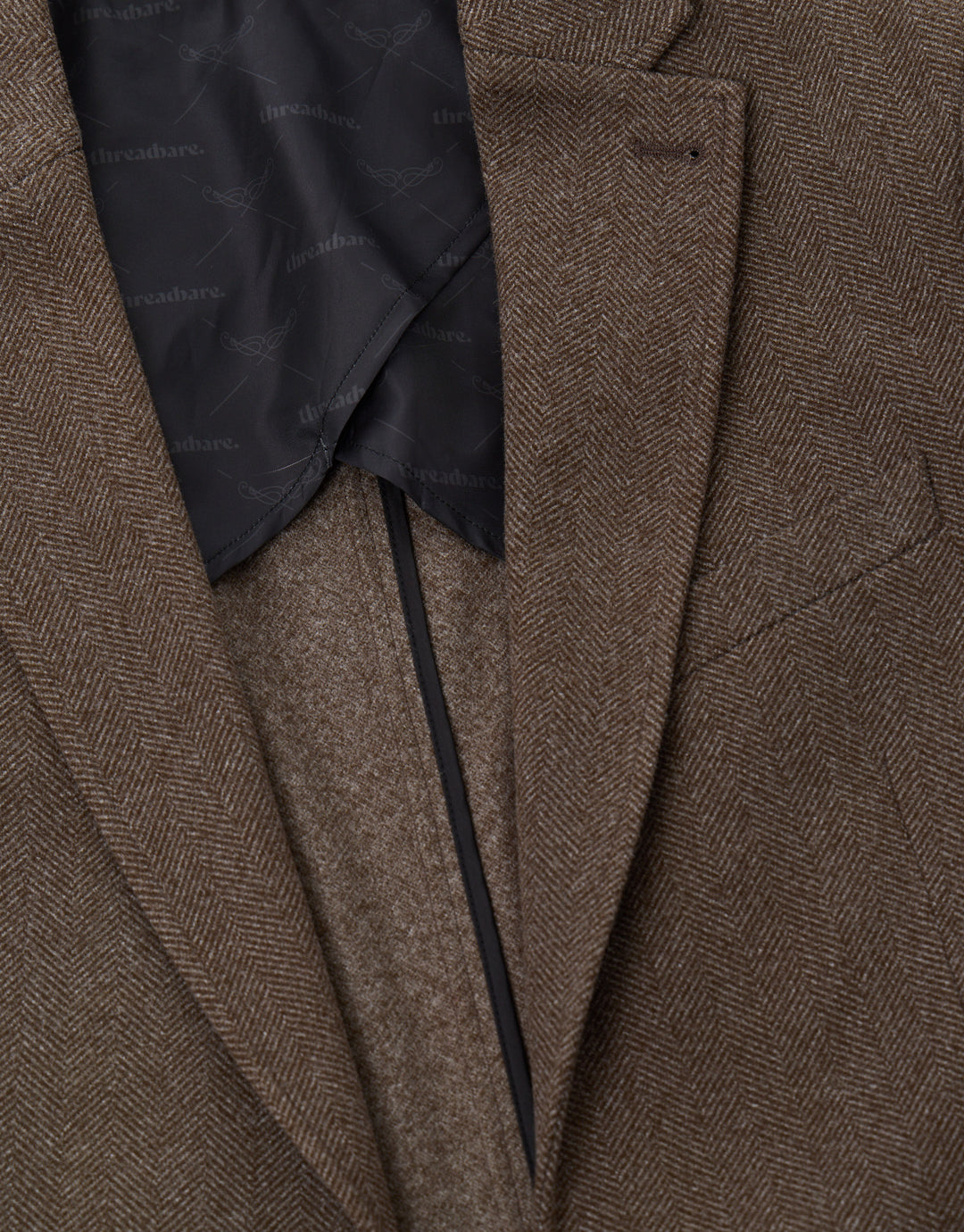 Tailored Fit Faux Wool Blazer in Brown