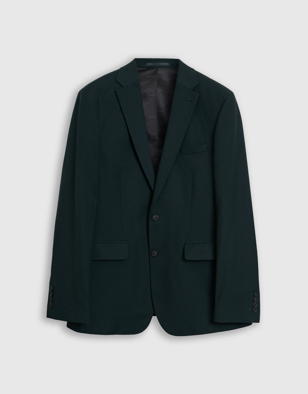 Tailored Fit Single Breasted Blazer in Dark Green
