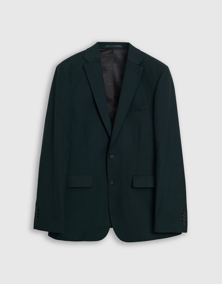 Tailored Fit Single Breasted Blazer in Dark Green