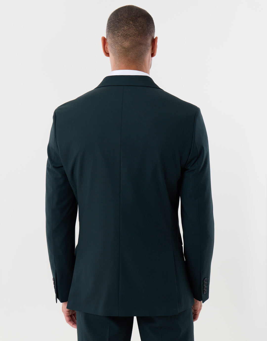 Tailored Fit Single Breasted Blazer in Dark Green
