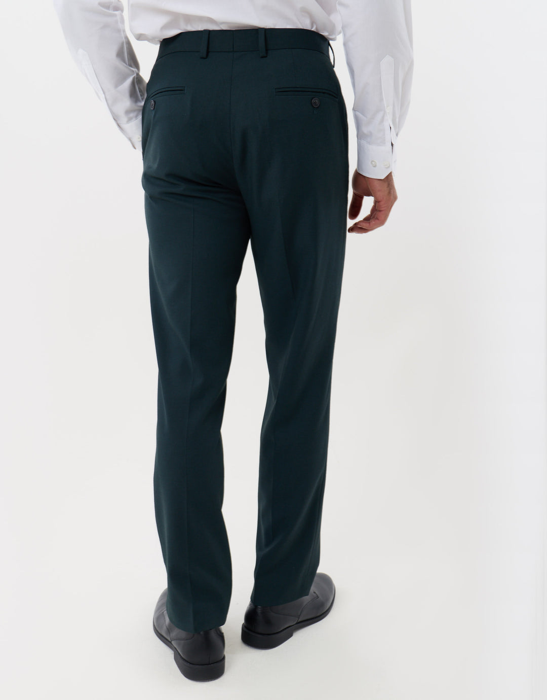 Tailored Fit Suit Trousers in Dark Green