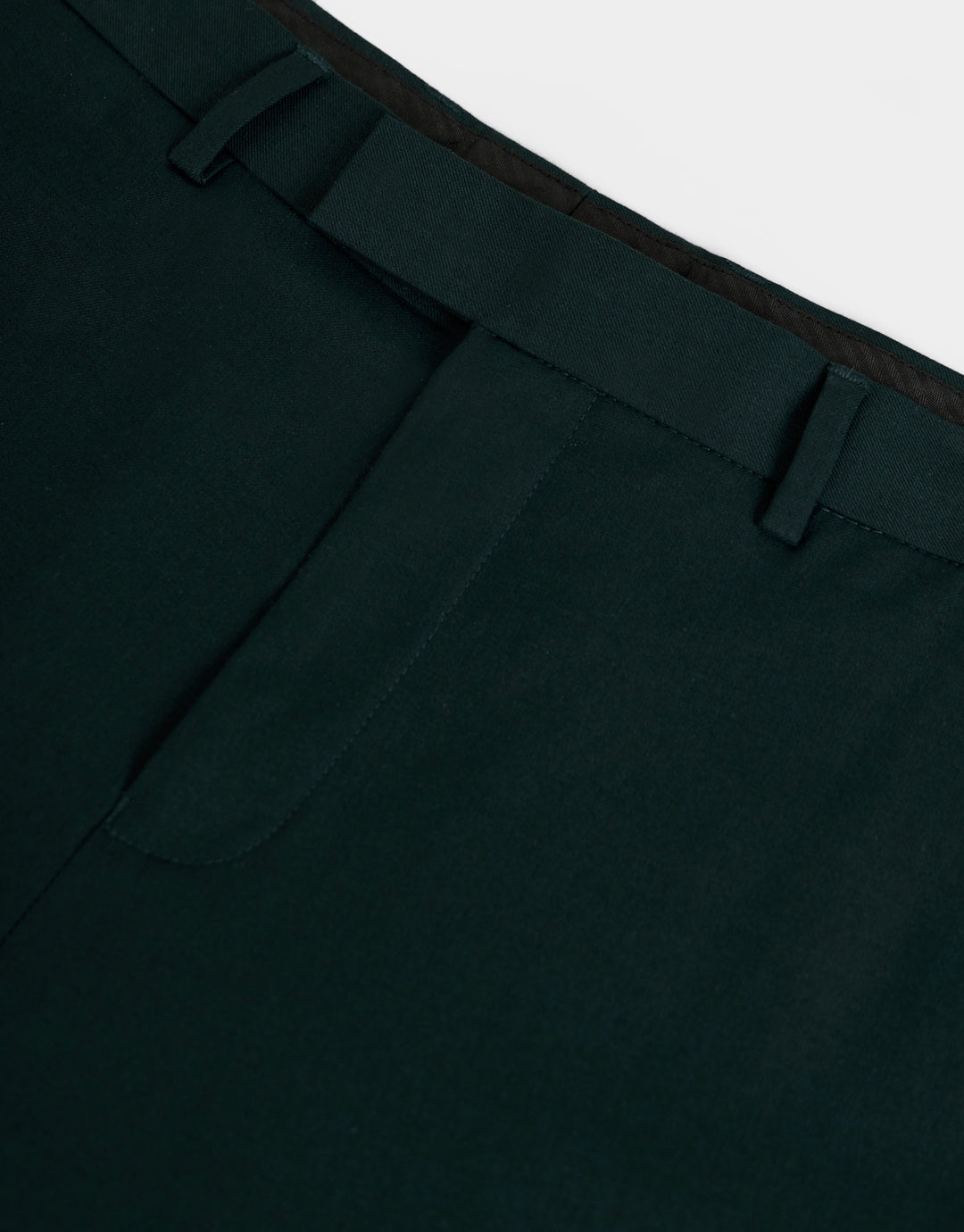 Tailored Fit Suit Trousers in Dark Green