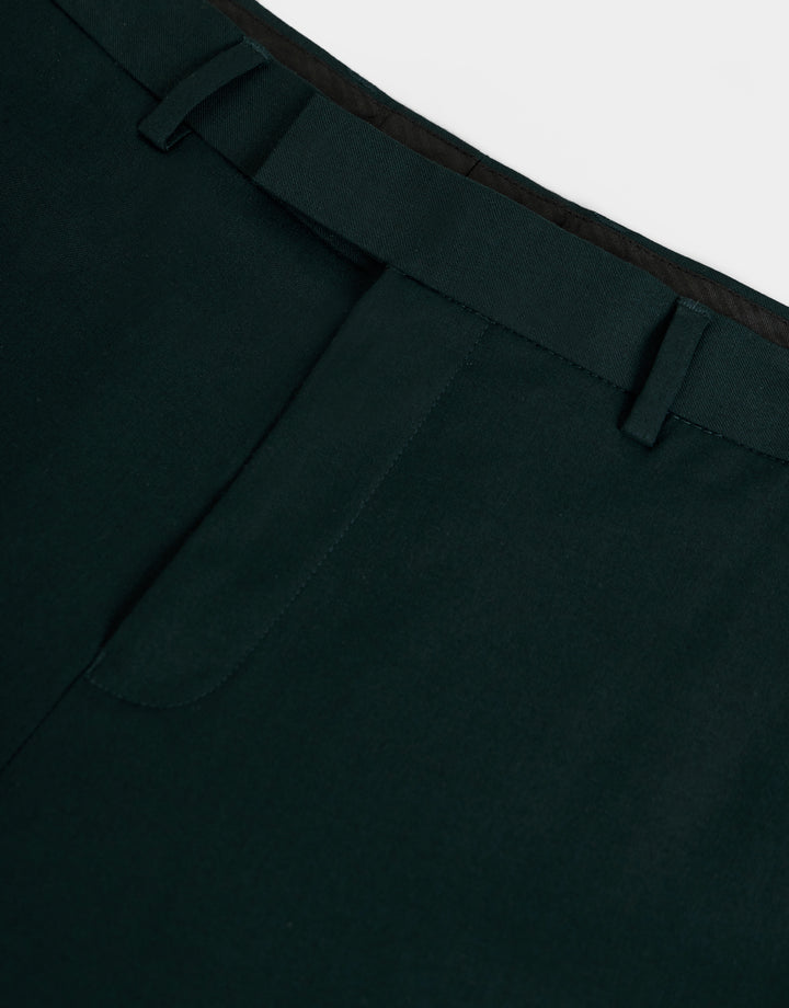 Tailored Fit Suit Trousers in Dark Green