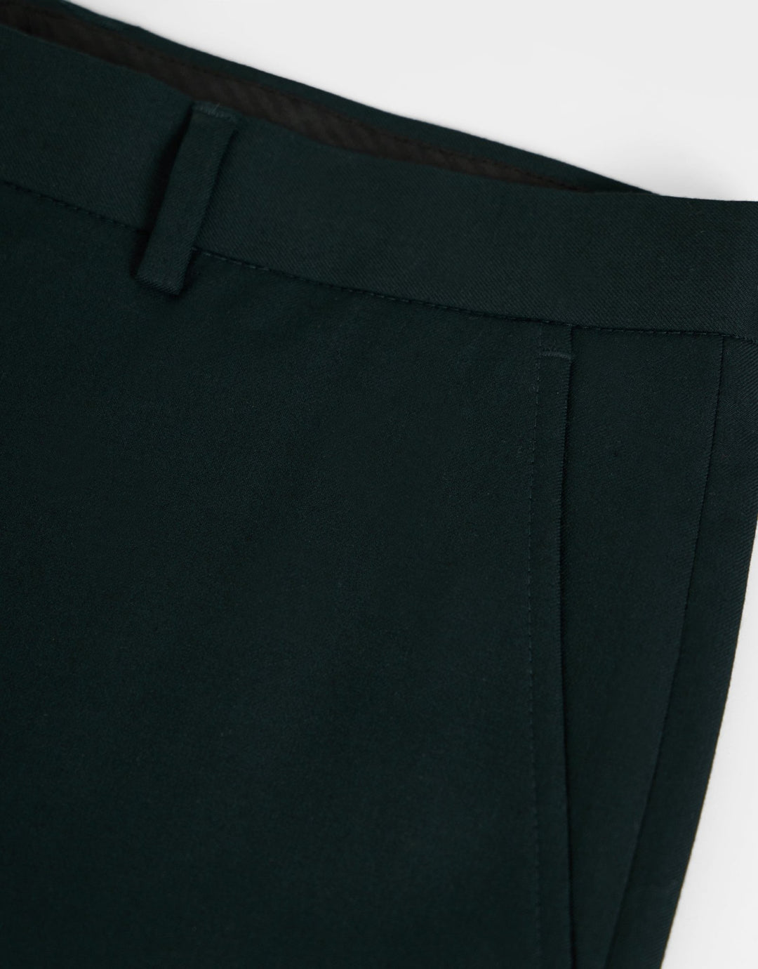 Tailored Fit Suit Trousers in Dark Green