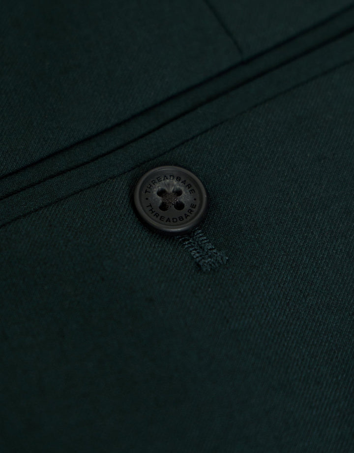 Tailored Fit Suit Trousers in Dark Green