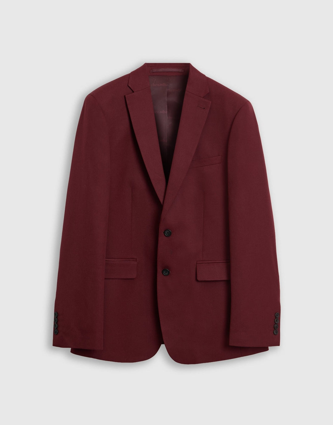Tailored Fit Single Breasted Blazer in Burgundy