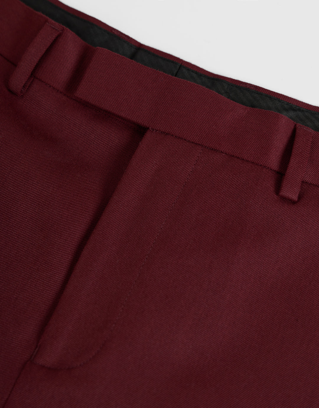 Tailored Fit Suit Trousers in Burgundy