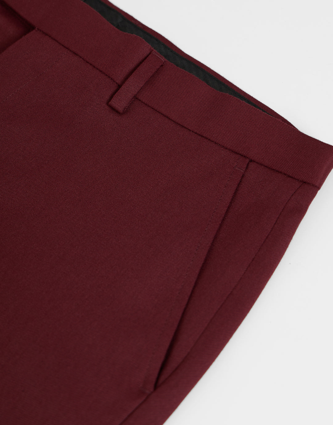 Tailored Fit Suit Trousers in Burgundy
