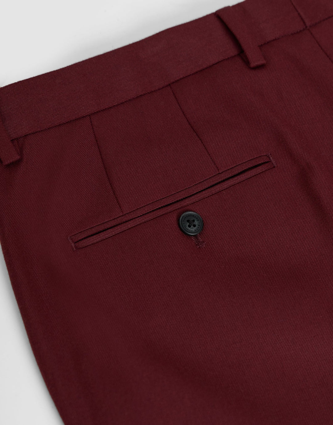 Tailored Fit Suit Trousers in Burgundy