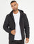 Black Hooded Lightweight Zip Up Jacket