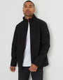Stretch Funnel Neck Lightweight Jacket in Black
