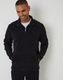 Black Quarter Zip Microfleece Sweatshirt