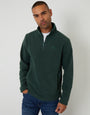 Forest Green Quarter Zip Microfleece Sweatshirt