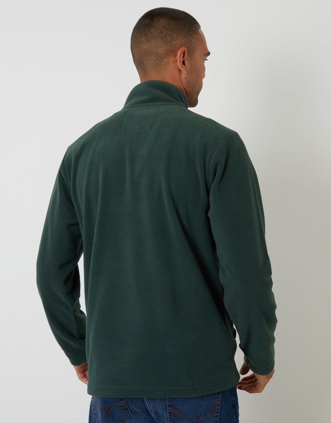 Forest Green Quarter Zip Microfleece Sweatshirt