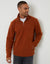 Rust Orange Quarter Zip Microfleece Sweatshirt