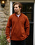Rust Orange Quarter Zip Microfleece Sweatshirt