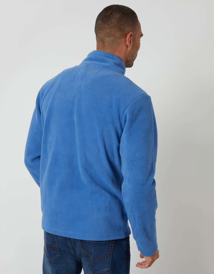 Cobalt Blue Quarter Zip Microfleece Sweatshirt