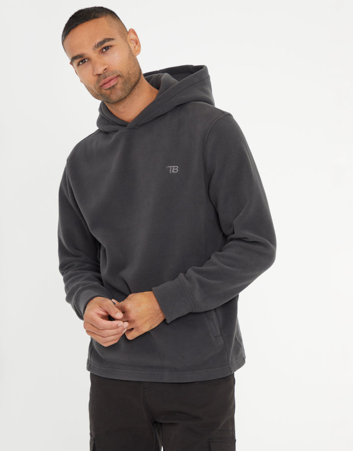 Slate Grey Microfleece Overhead Hoodie