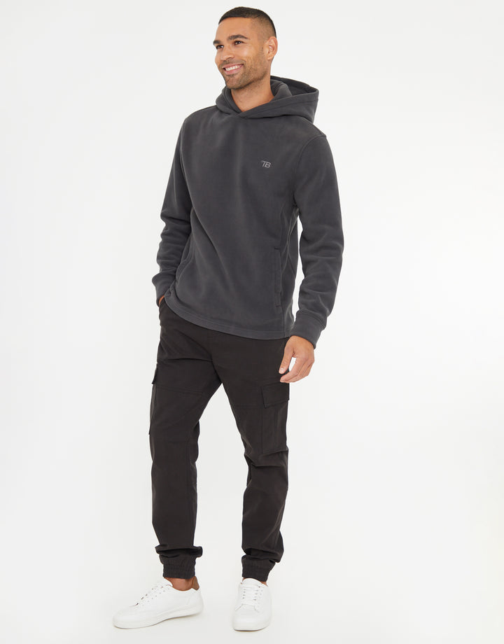 Slate Grey Microfleece Overhead Hoodie