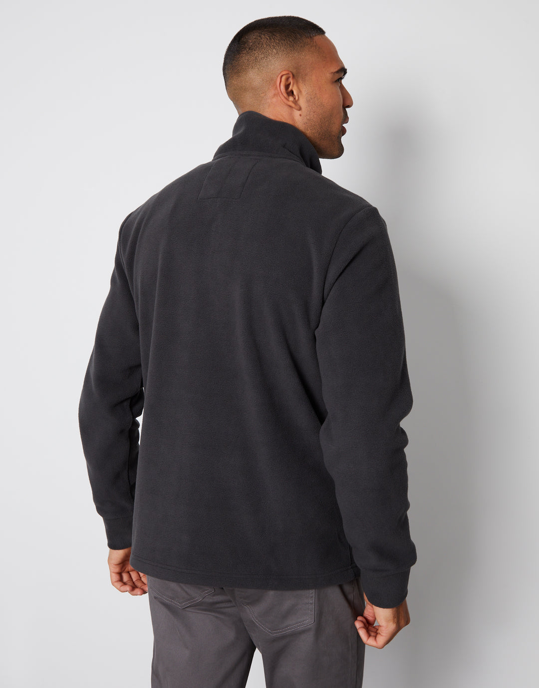 Charcoal Grey Onion Quilted Quarter Zip Fleece