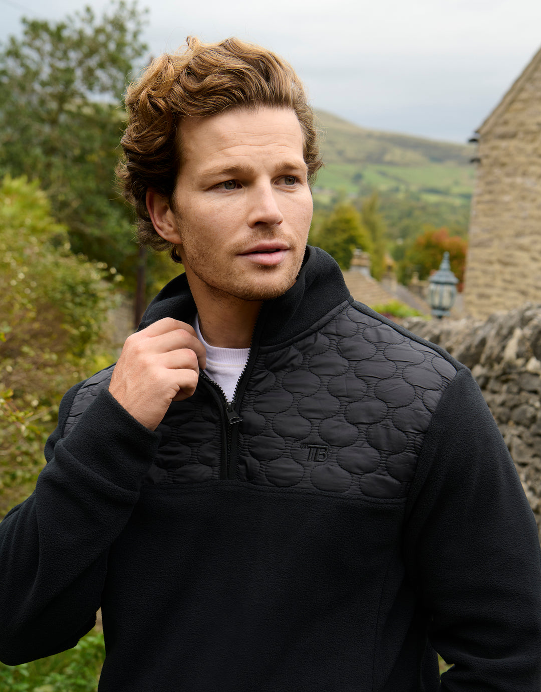 Black Onion Quilted Quarter Zip Fleece