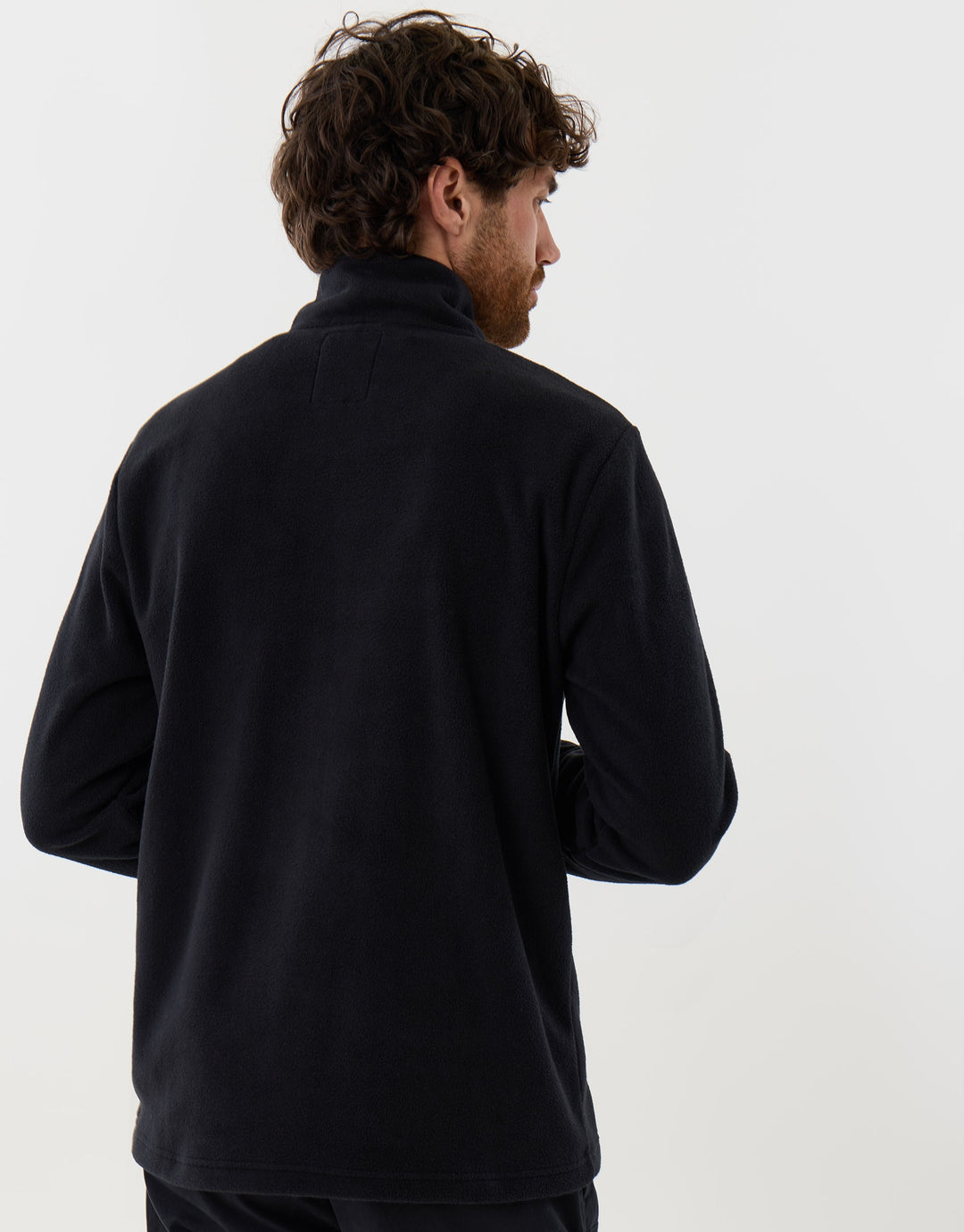 Onion Quilted Quarter Zip Fleece in Black