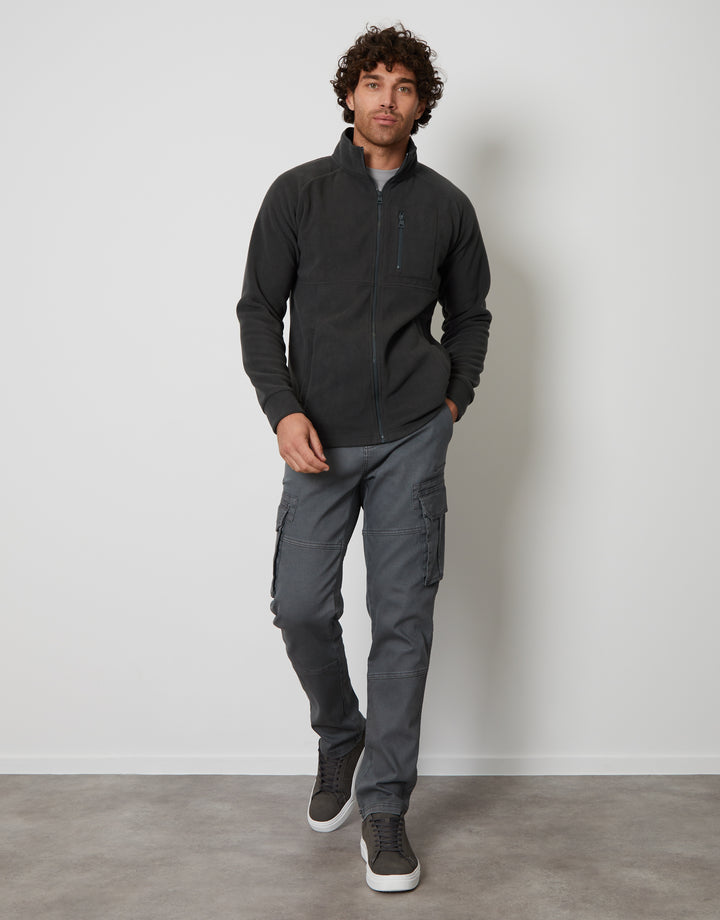 Charcoal Grey Technical Zip Up Fleece