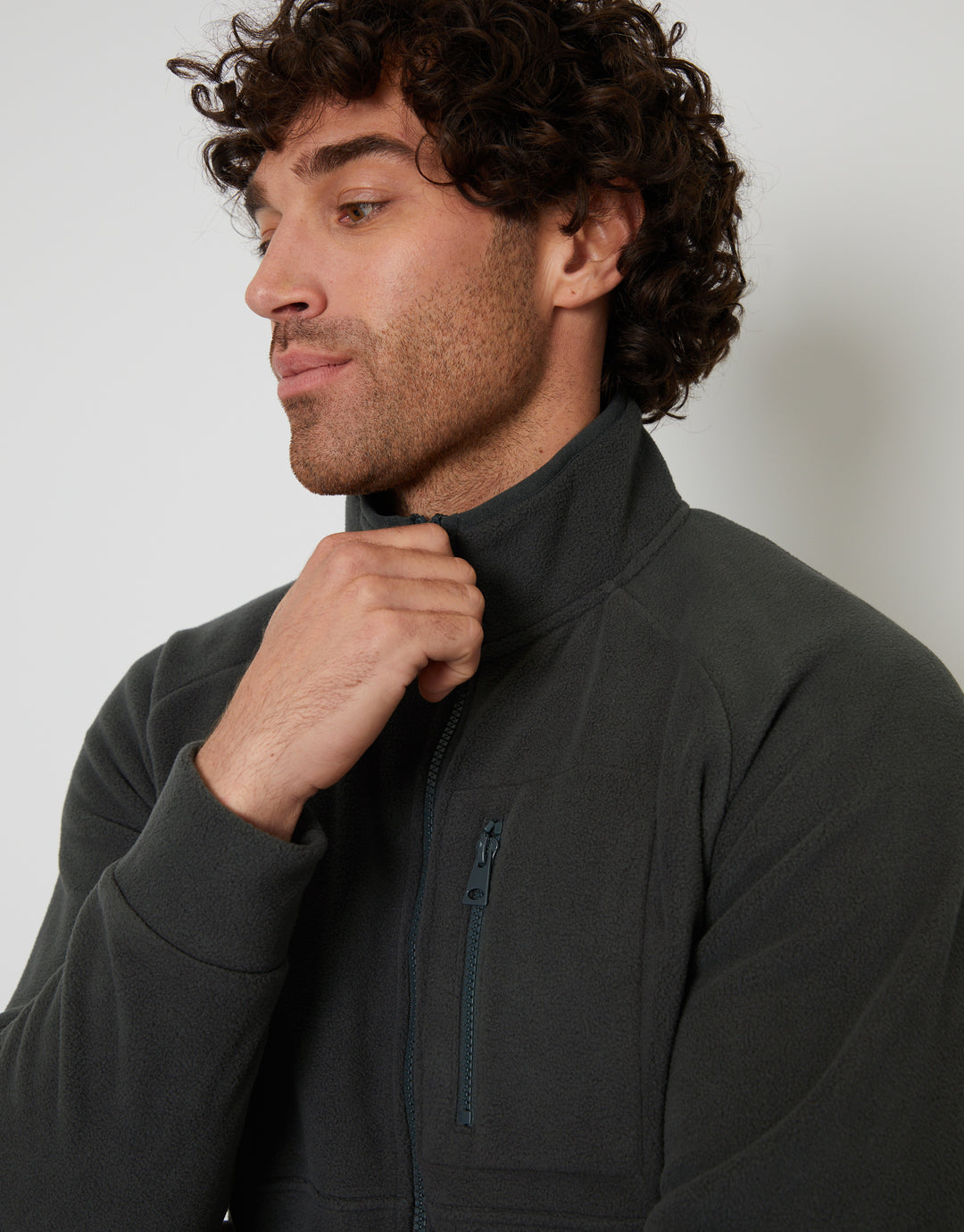 Charcoal Grey Technical Zip Up Fleece