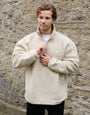 Stone Quarter Zip Borg Sweatshirt