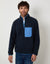 Navy Microfleece Quarter Zip Sweatshirt